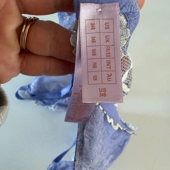 Savage X Fenty Lace Bra Size 34B Light Purple NWT - Picture 5 of 6
